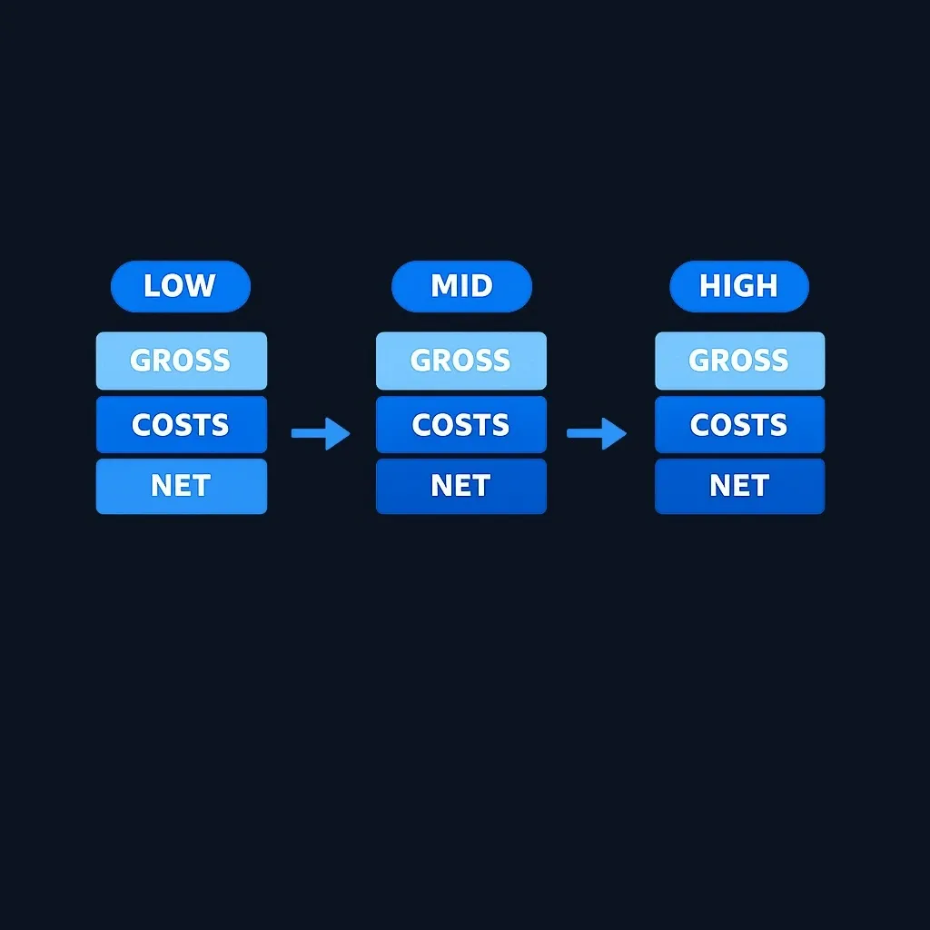 Scenario analysis framework for comparing equity compensation offers