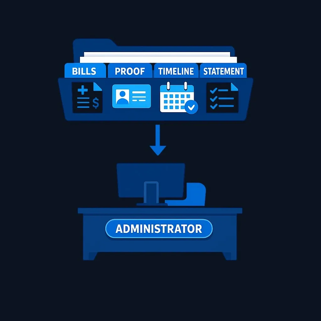 Sample hardship withdrawal documentation packet structure