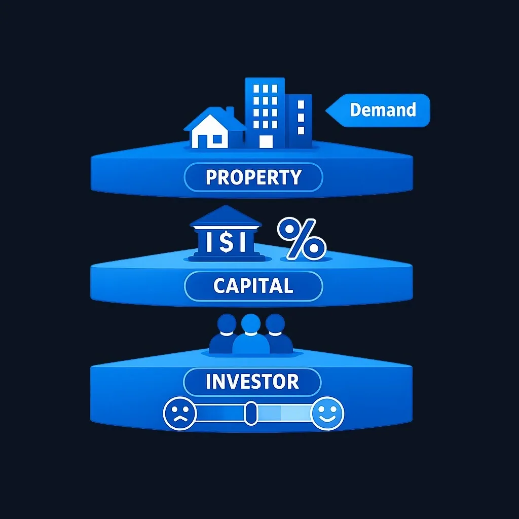 Three-layer framework for evaluating REIT market conditions