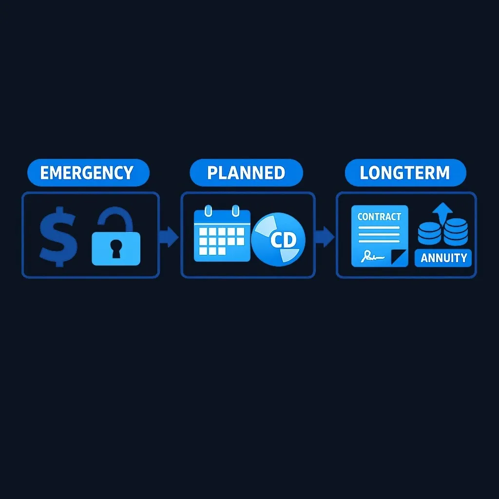 Example diagram of Lena's money allocation strategy
