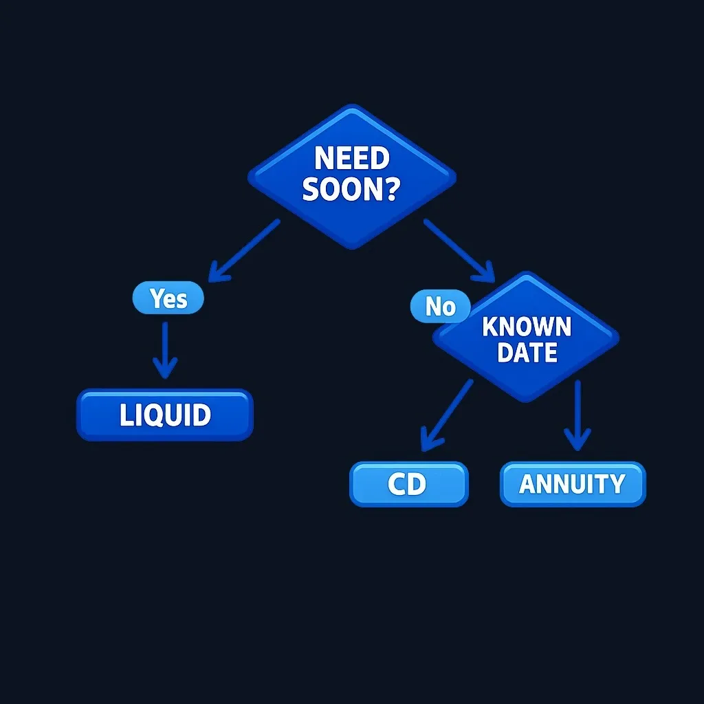 Flowchart for choosing between CD and fixed annuity