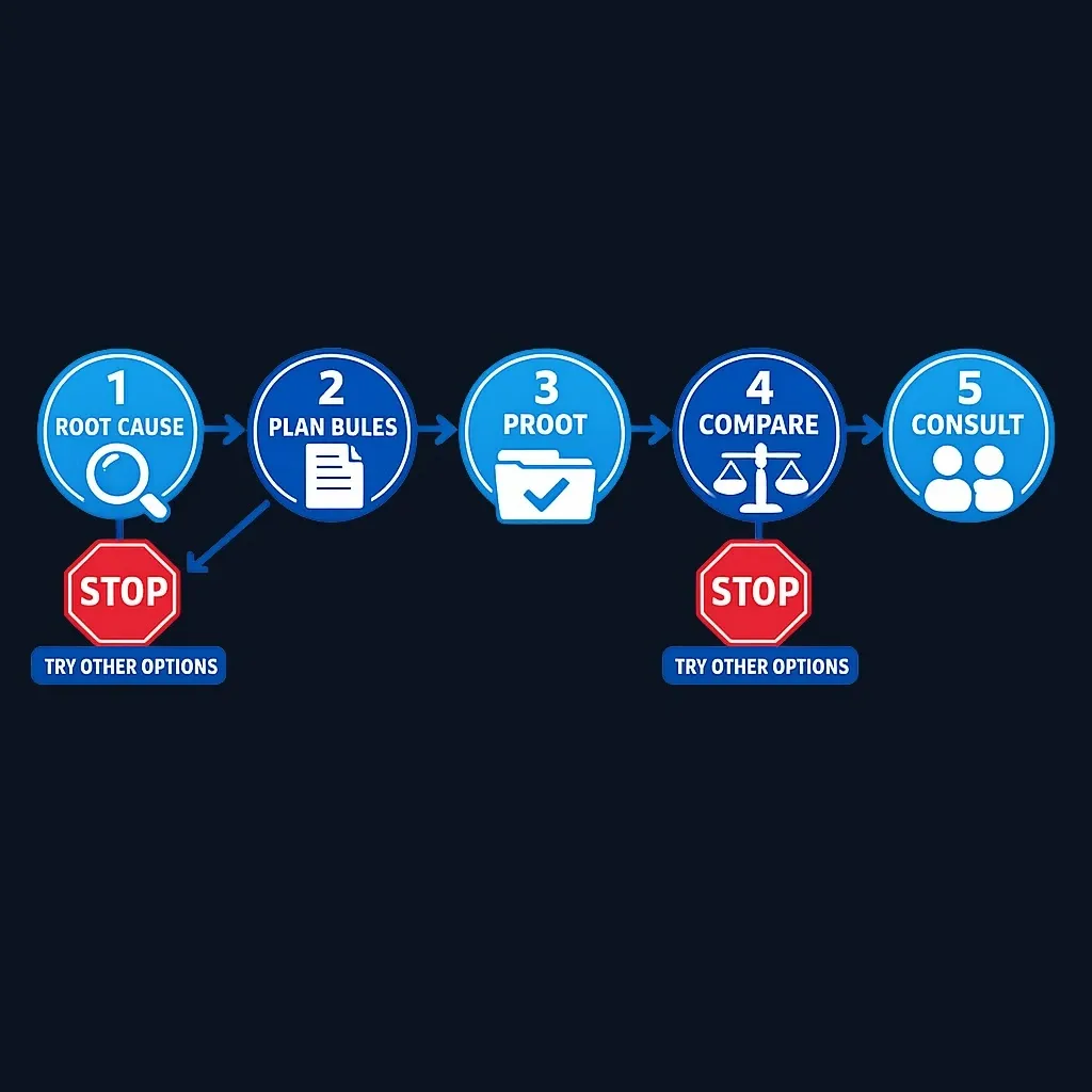 Five-step decision framework for hardship withdrawal