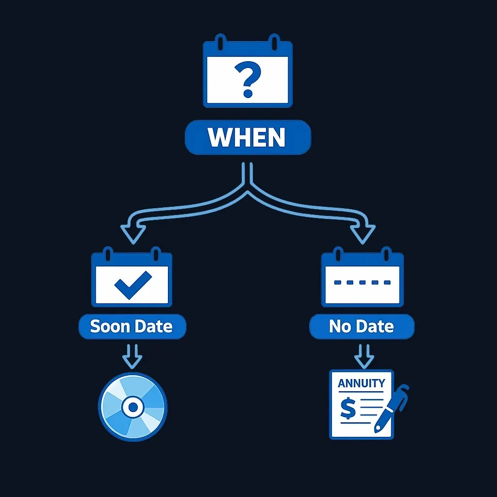 Diagram showing calendar-first decision approach