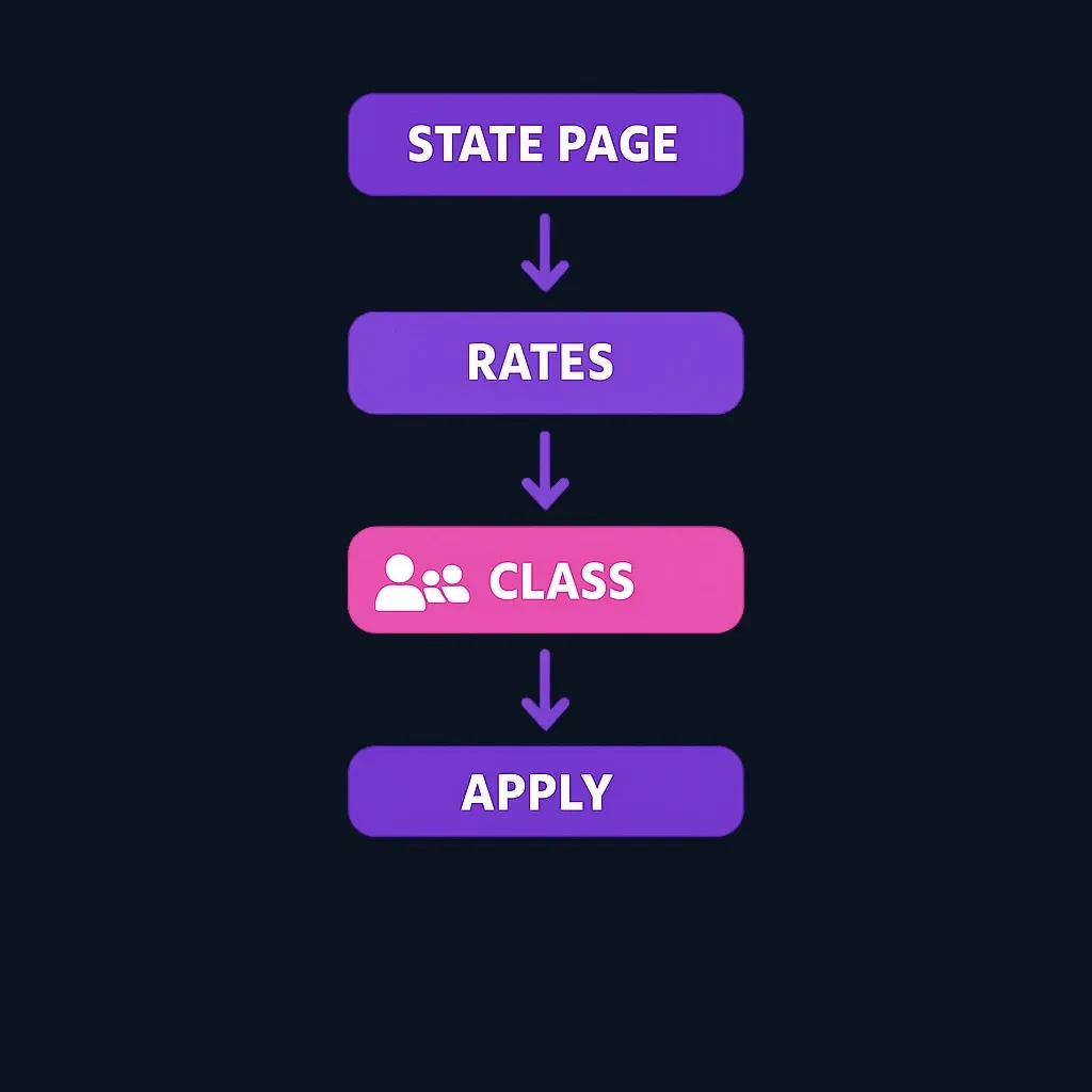 Flowchart showing the step-by-step process for researching state inheritance tax rules