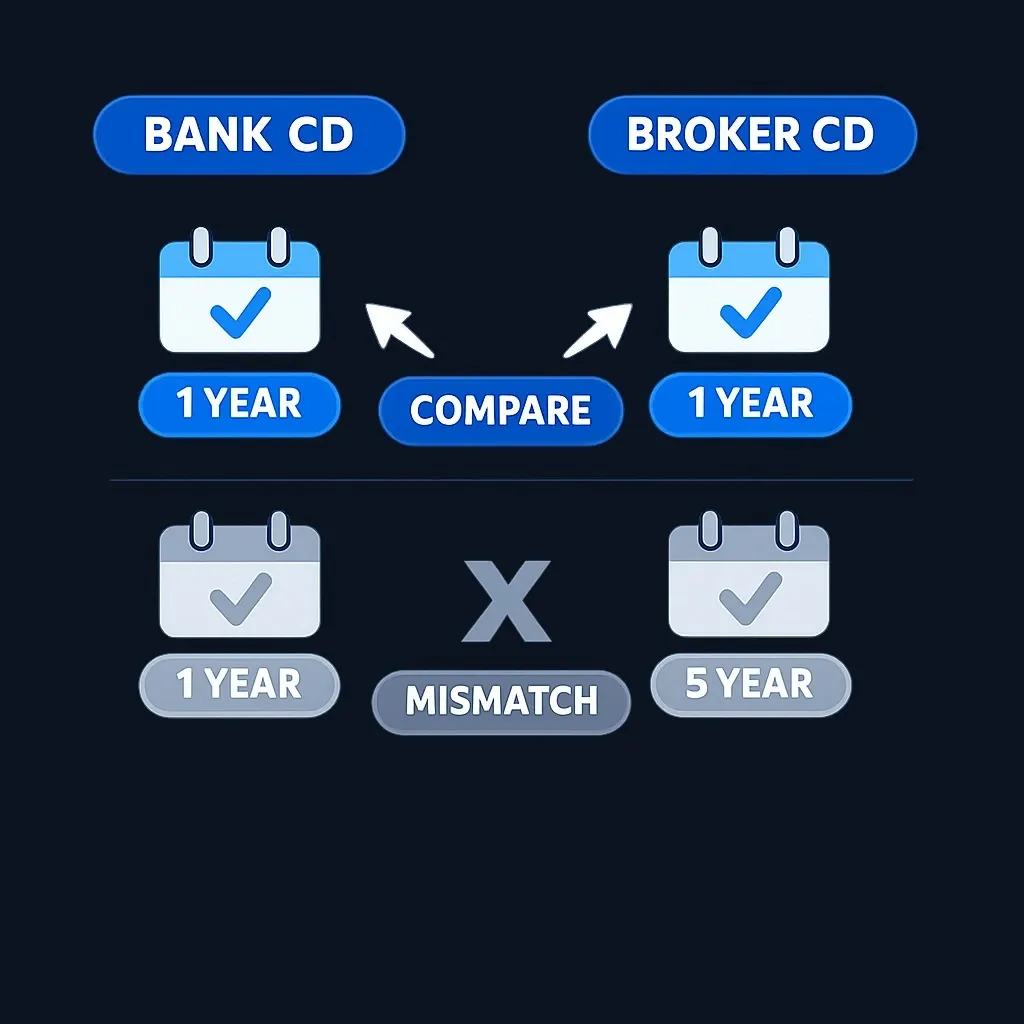 Comparison diagram showing proper CD evaluation by matching maturity terms first