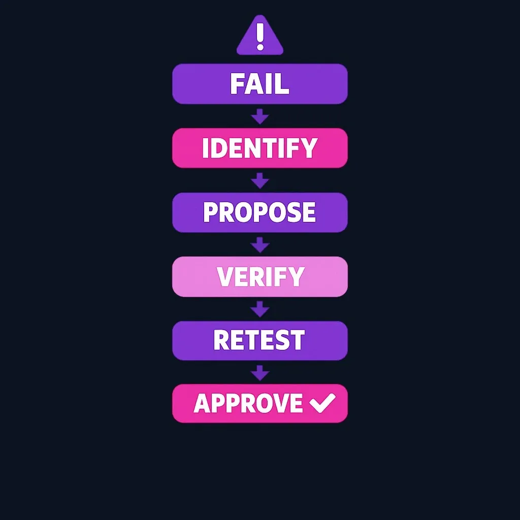 Decision tree for handling failed water test results