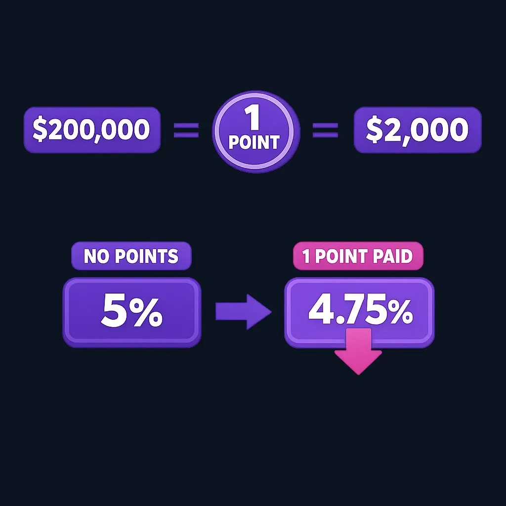 Diagram showing mortgage points calculation