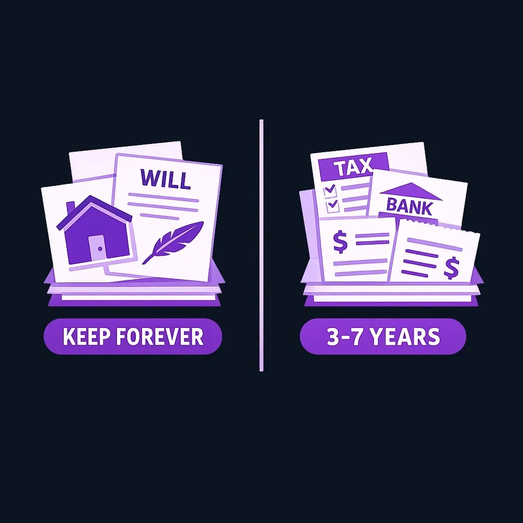 Comparison of indefinite versus time-limited document retention
