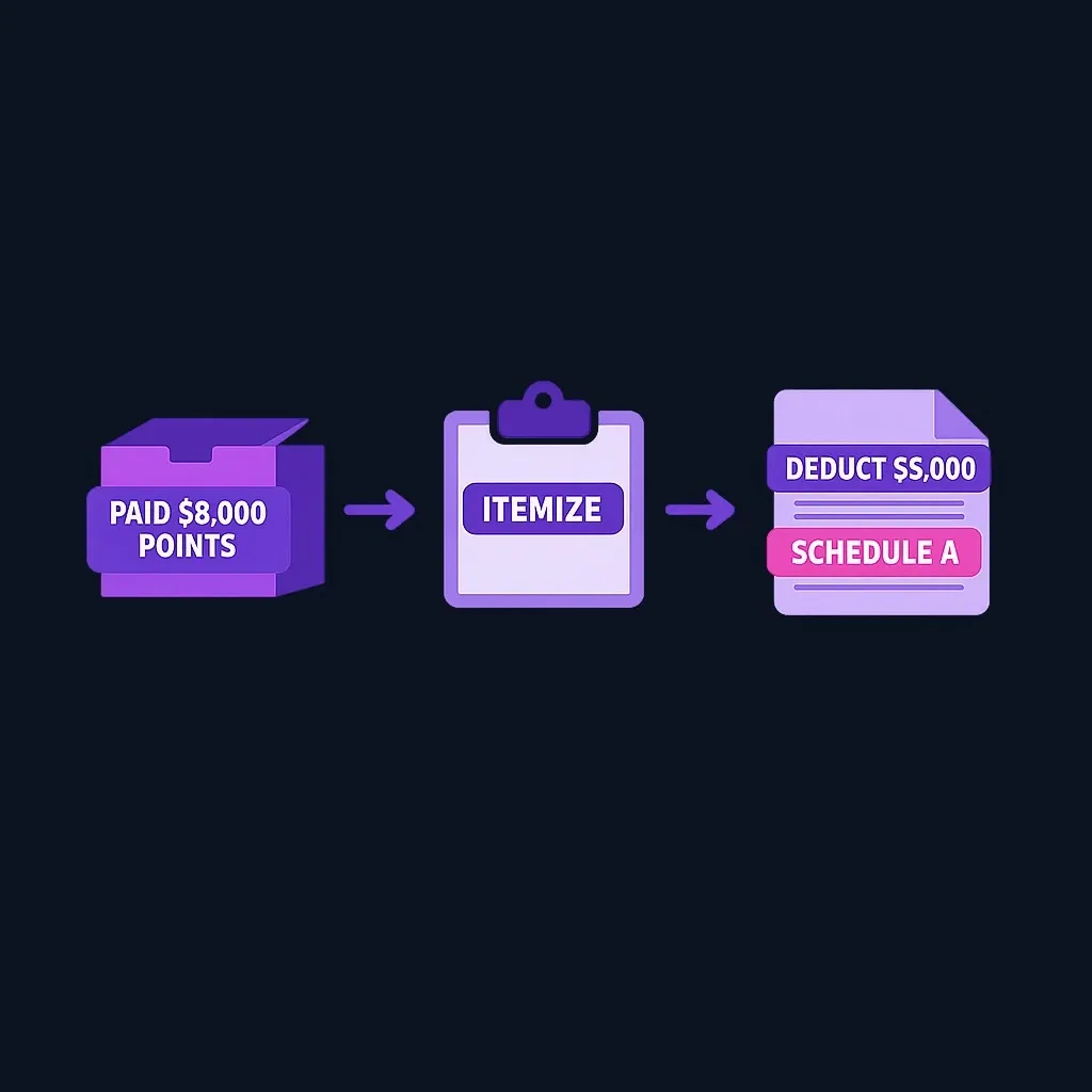 Example of deducting purchase points in the year paid