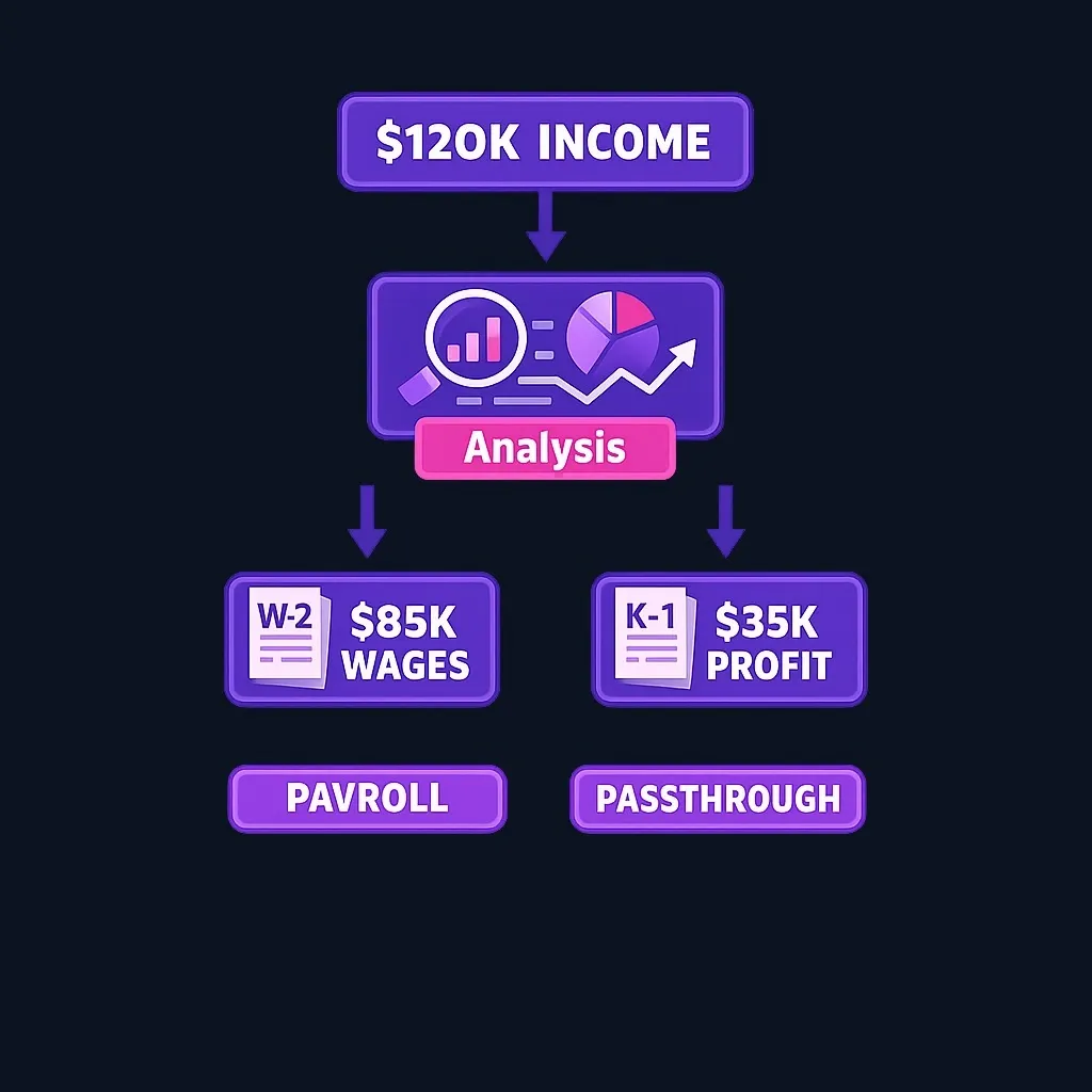 Step-by-step example showing reasonable compensation calculation for S corporation shareholder