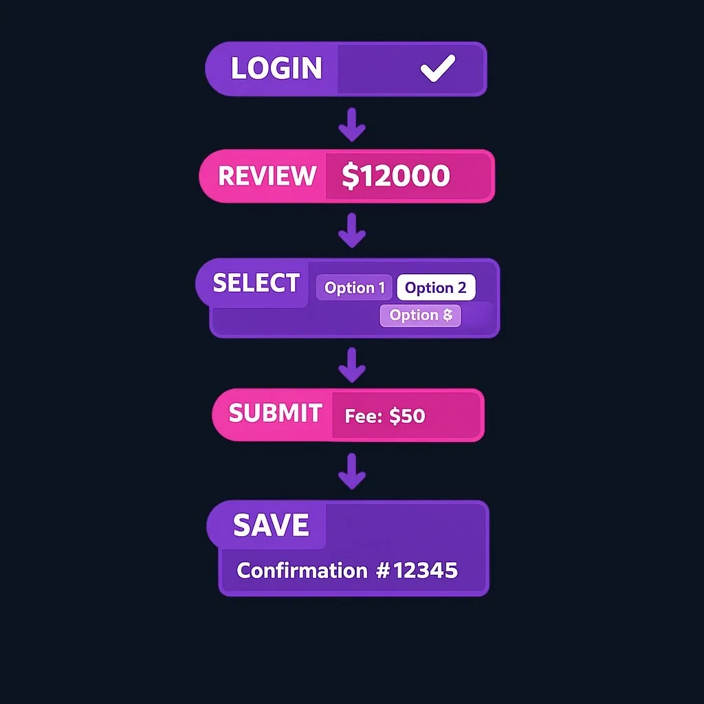 Step-by-step flowchart of the IRS online payment plan revision process