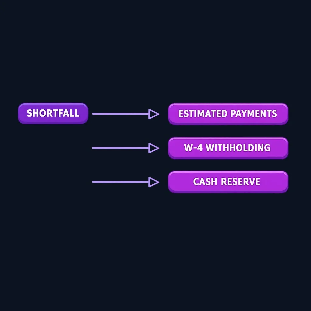 Comparison of three methods to address tax shortfall