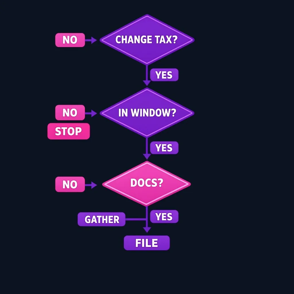 Flowchart for deciding whether to file an amended tax return