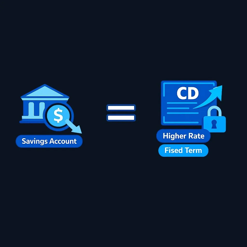 Diagram showing CD rate-for-term tradeoff
