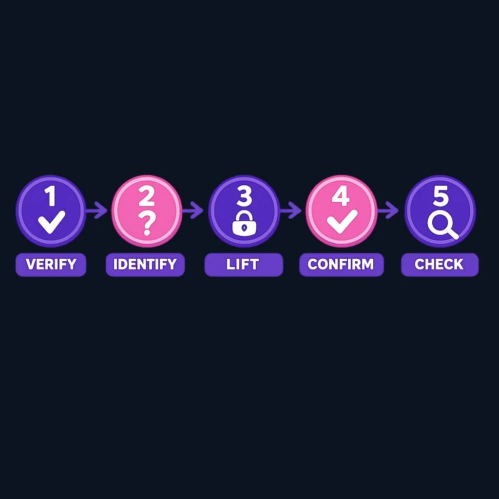 Step-by-step workflow diagram for temporarily lifting a credit freeze