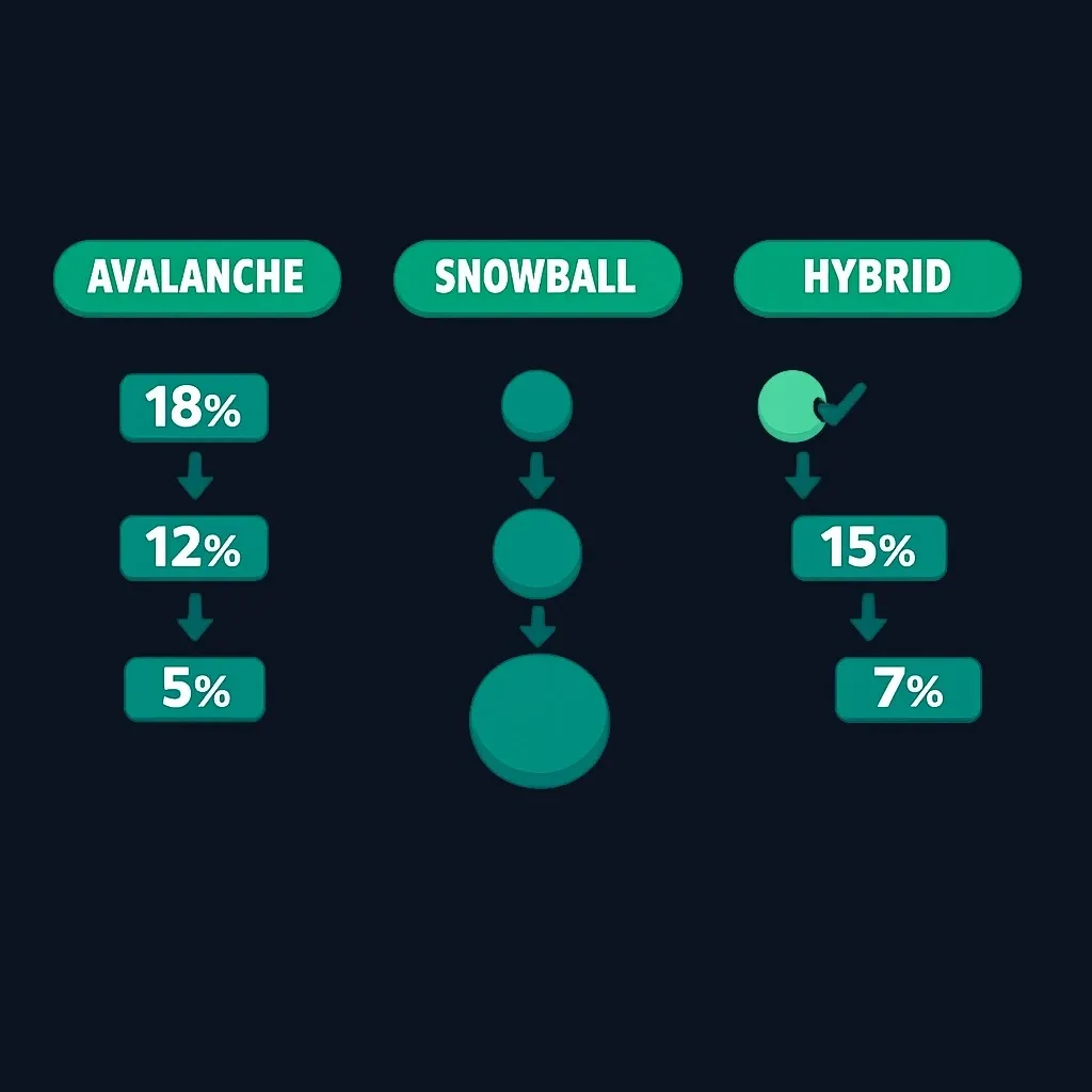 Comparison of three student loan repayment strategies