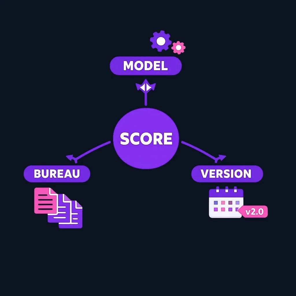 Three-branch diagram showing causes of score differences