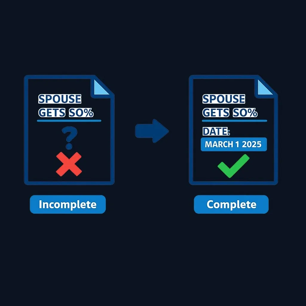 Example showing unclear order rejected due to missing valuation date specification