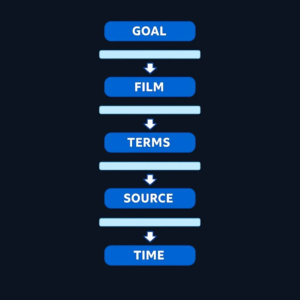 Pre-watch and post-watch checklist template for educational film viewing
