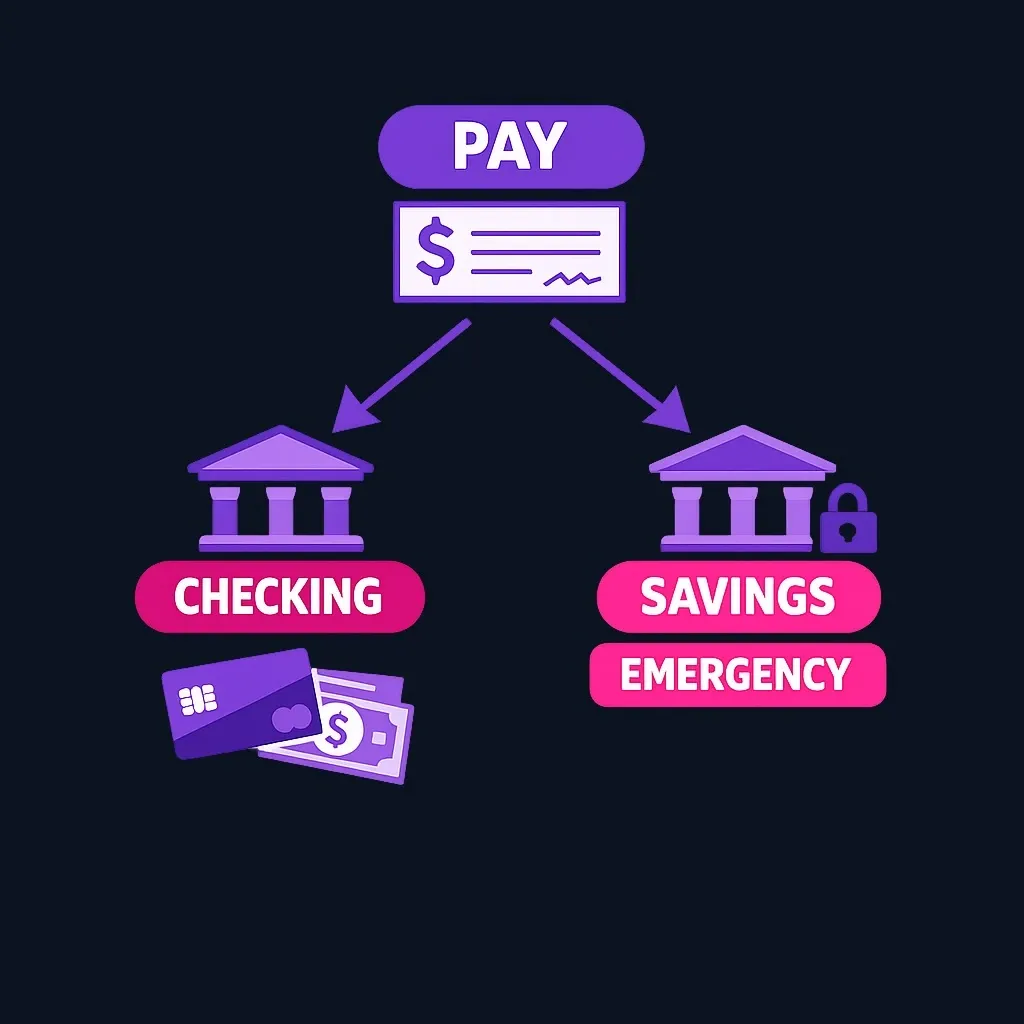 Practical account setup example diagram